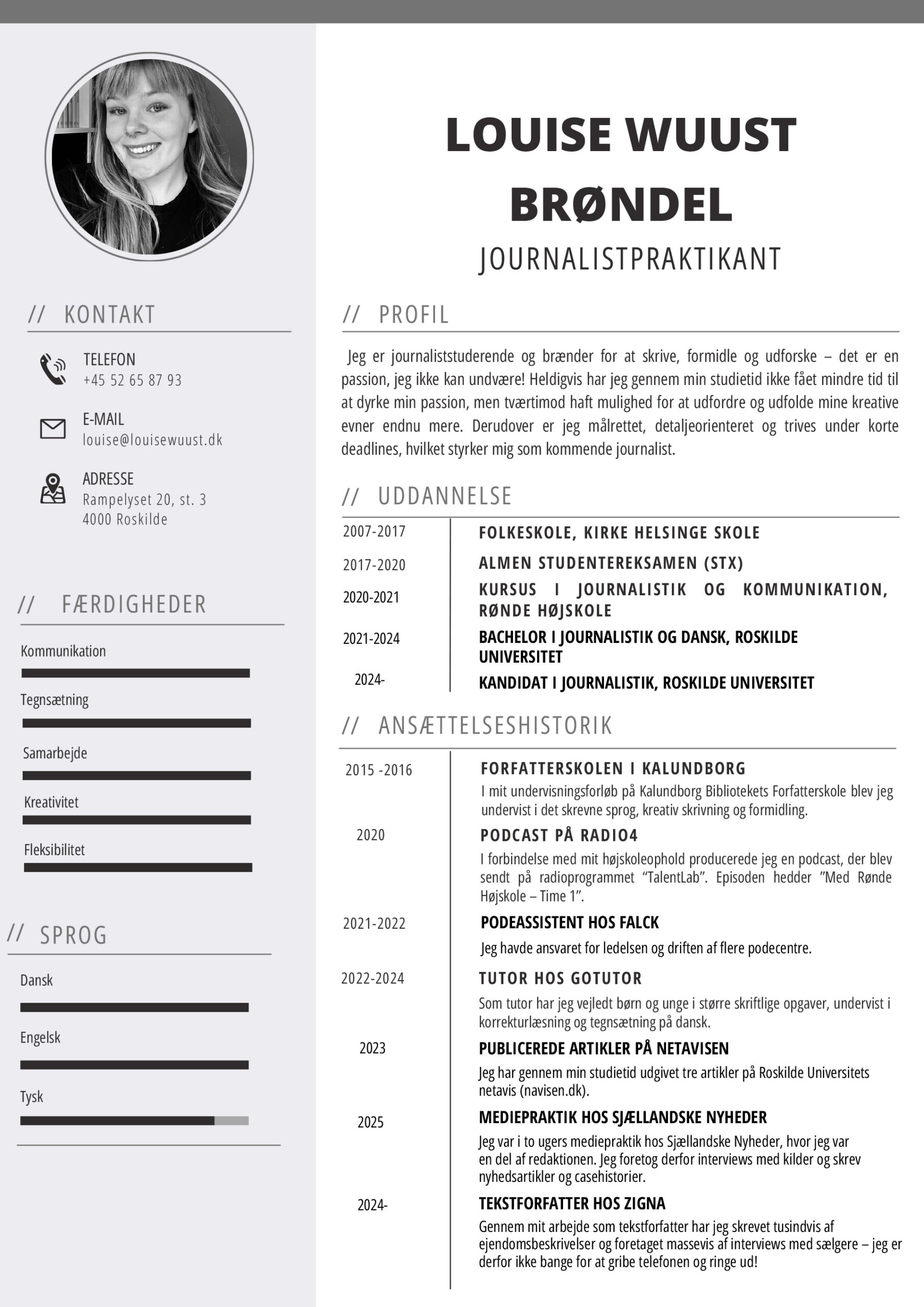 Louise Wuust CV